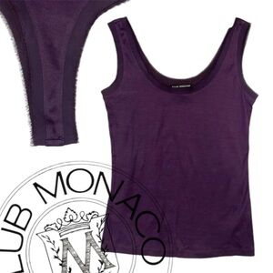 🔥SALE🔥 LUXURY Club Monaco Chic Purple Tank Top Sleeveless XS